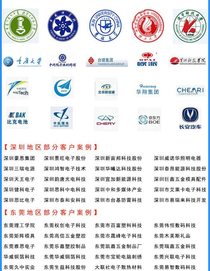 廣東省內(nèi)部分客戶案例